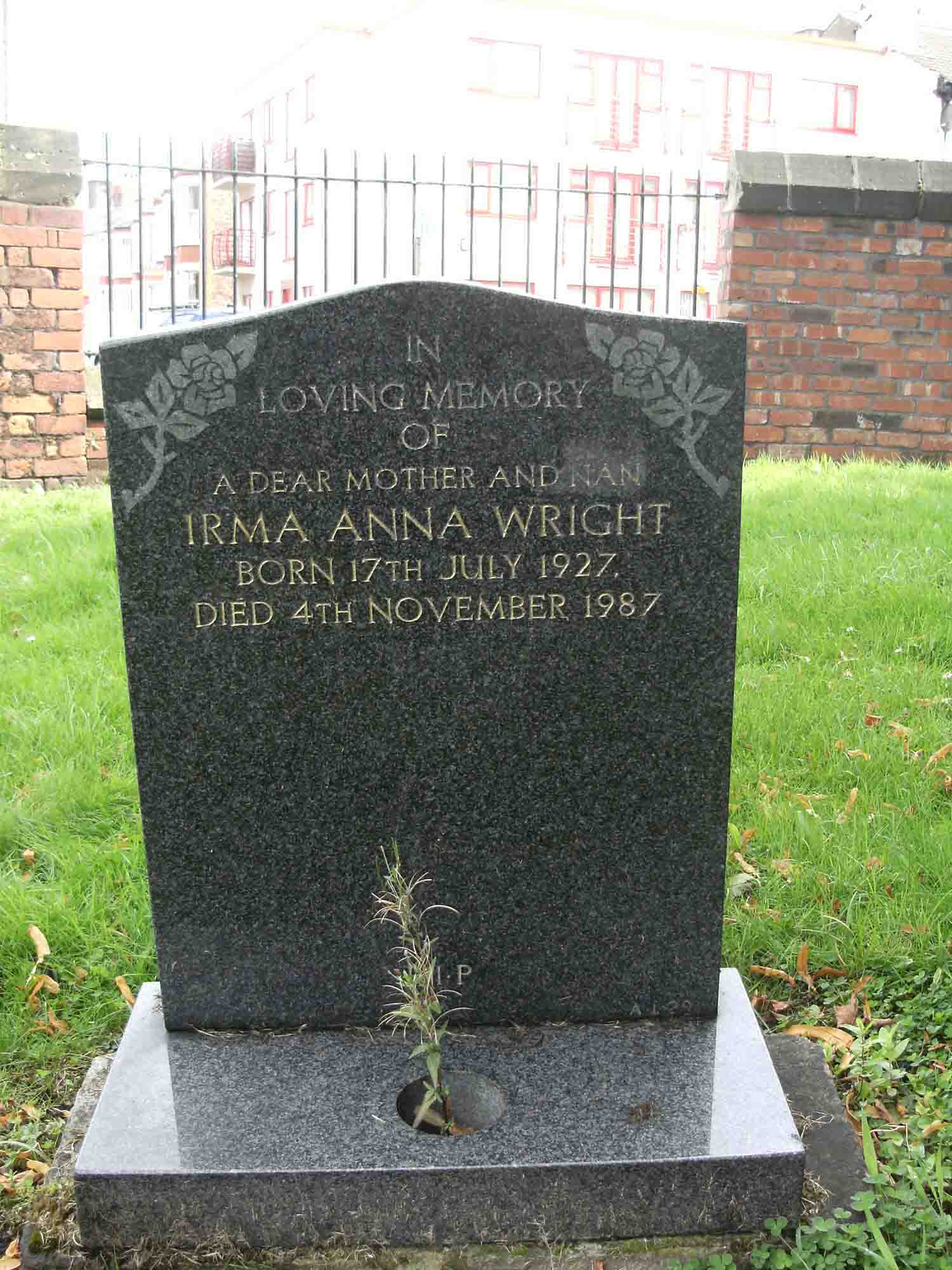 Wright, Irma Anna (A Left 29)